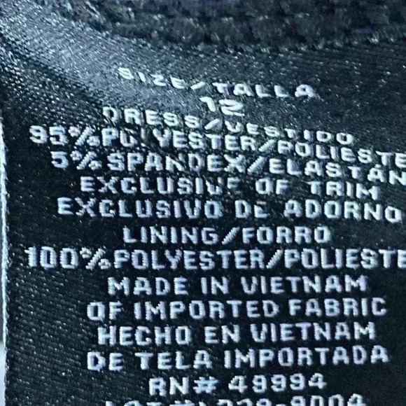 R&M COLLECTION WOM SIZE 12 BLACK DRESS FAUX WRAP RHINESTONE ACCENT AT WAIST - Picture 9 of 14